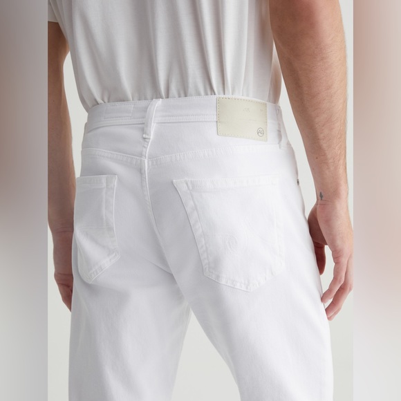 NWOT AG Men’s Everett Slim Straight White Jeans - Picture 3 of 8